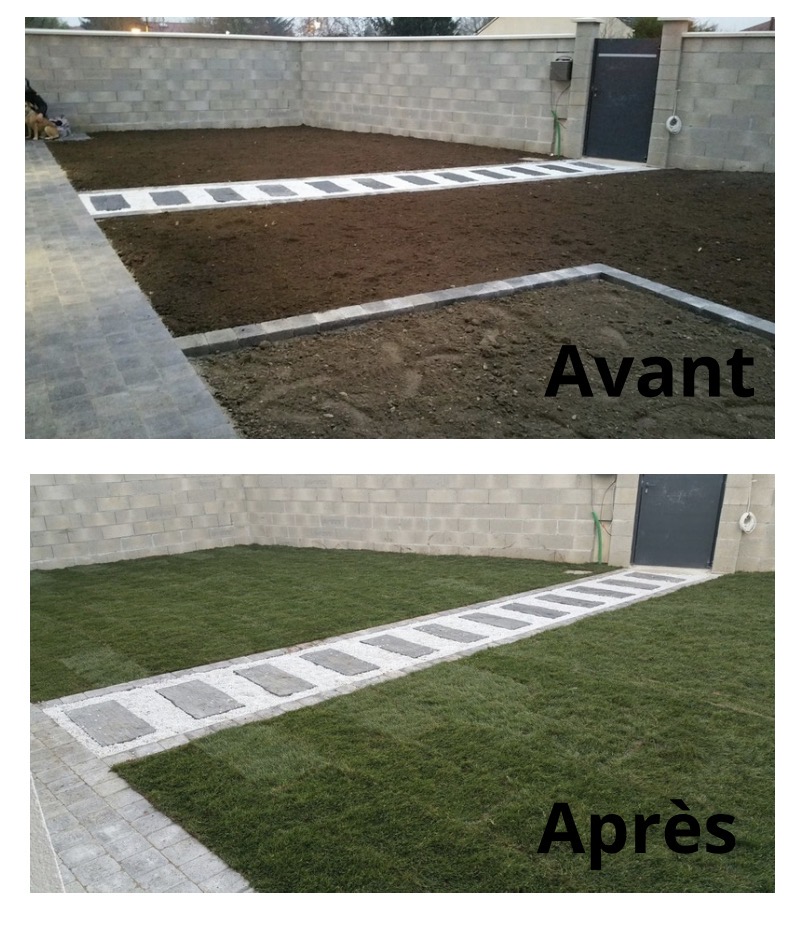 Création allée et engazonnement, Varilhes Création allée et engazonnement, Varilhes